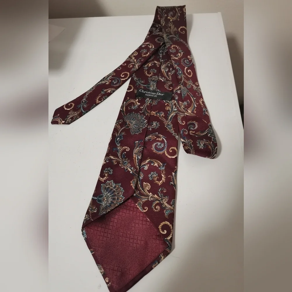 Christian Dior Monsieur Mens Multicolor Silk Tie